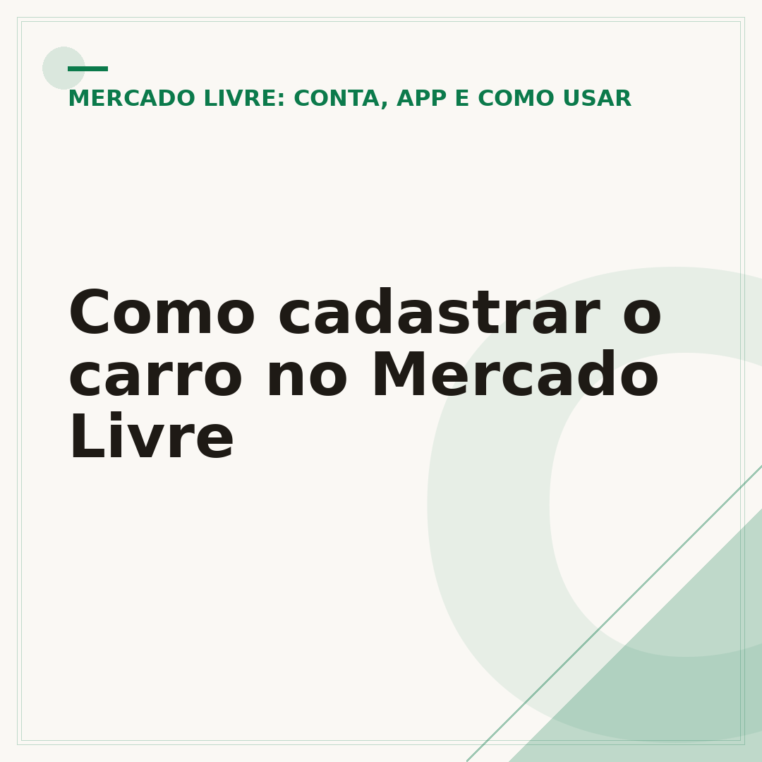 Como cadastrar o carro no Mercado Livre