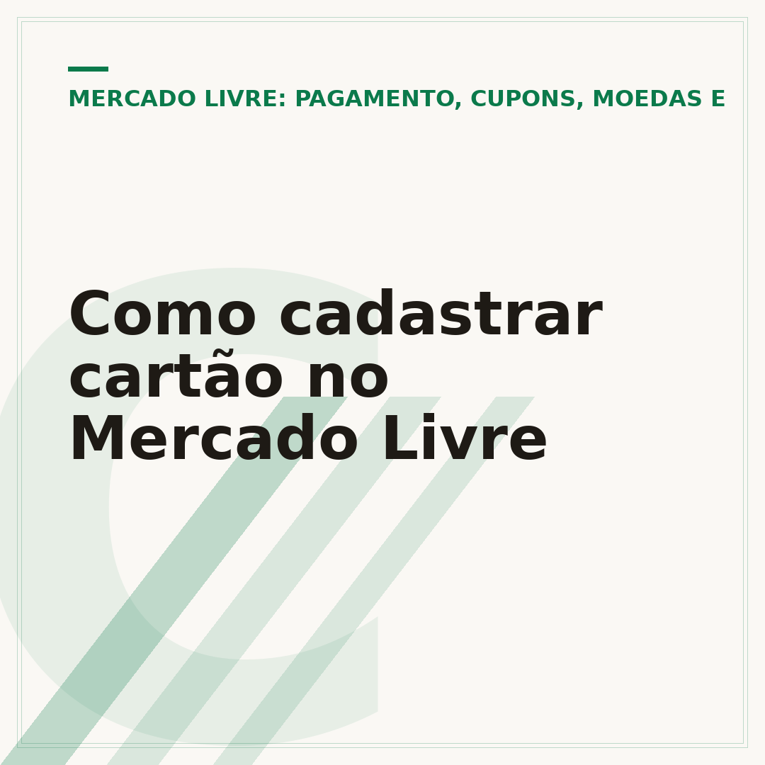 Como cadastrar cartão no Mercado Livre