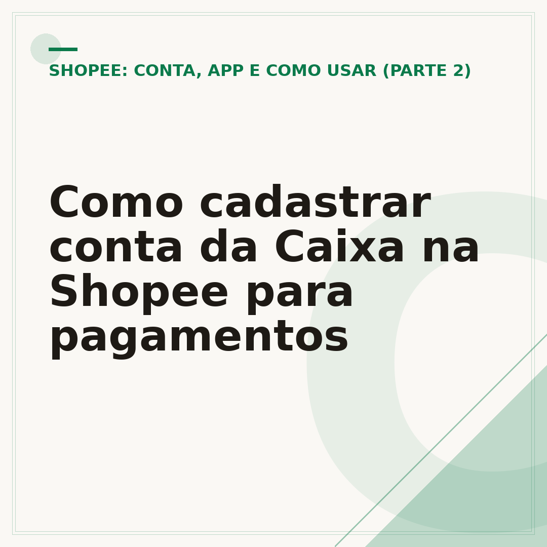 Como cadastrar conta da Caixa na Shopee para pagamentos