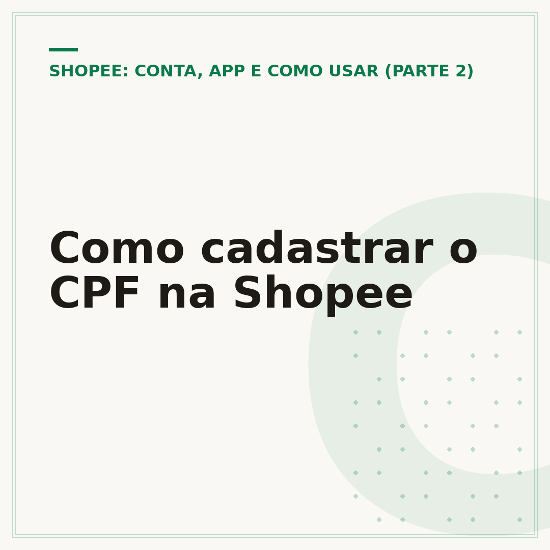 Como cadastrar o CPF na Shopee