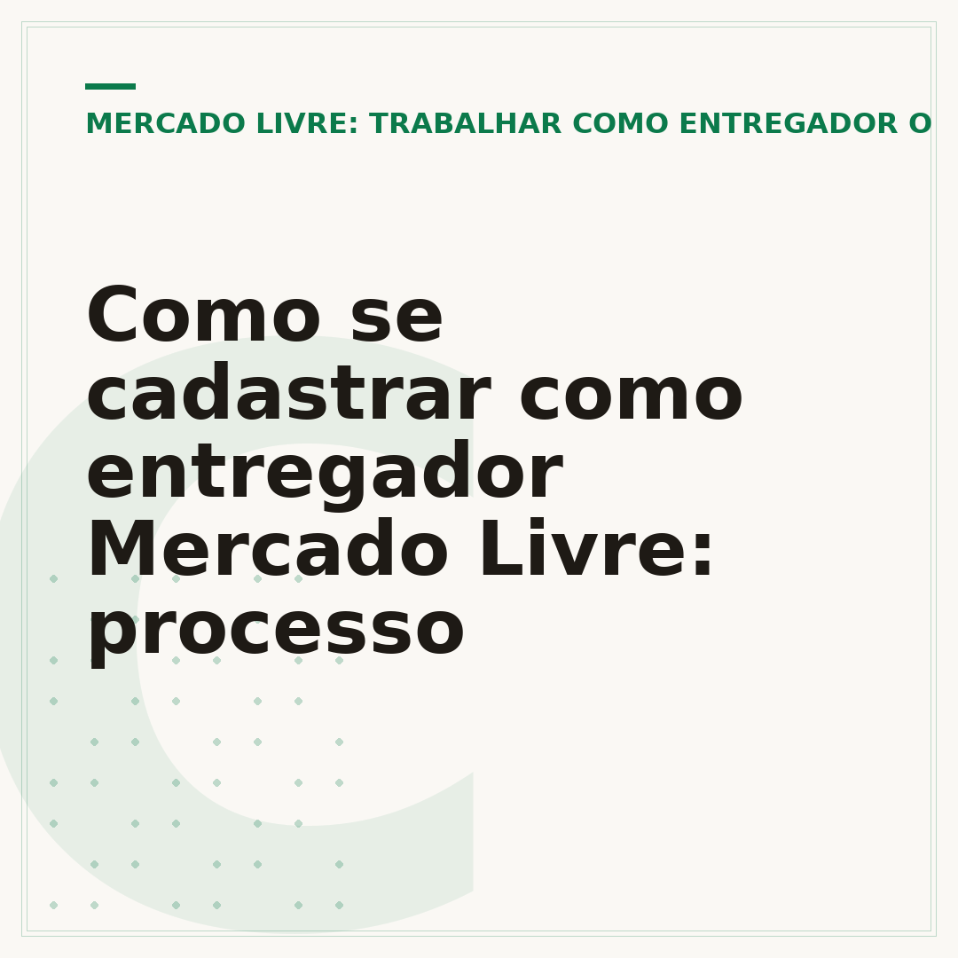 Como se cadastrar como entregador Mercado Livre: processo