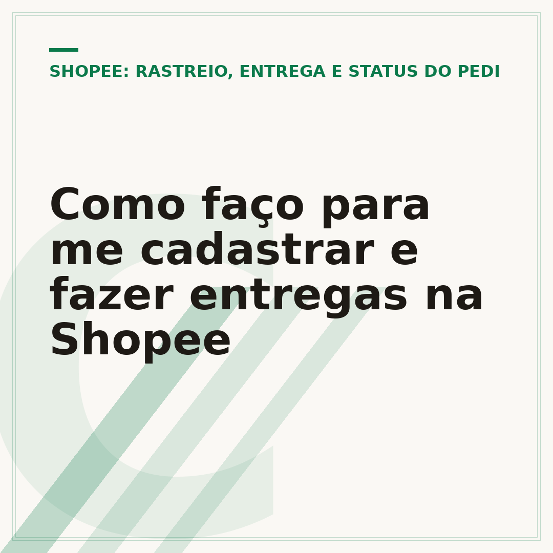 Como faço para me cadastrar e fazer entregas na Shopee