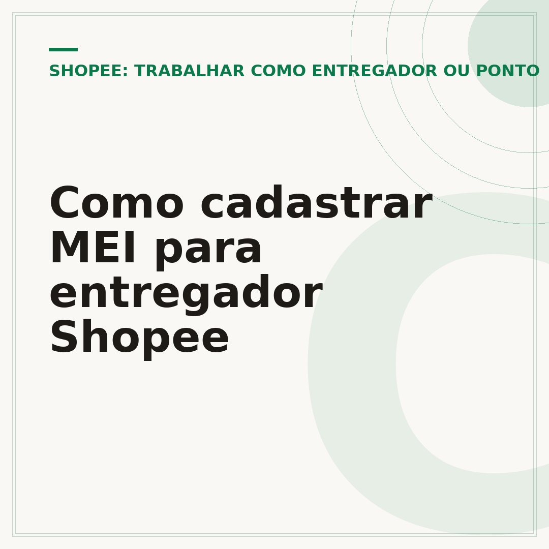 Como cadastrar MEI para entregador Shopee