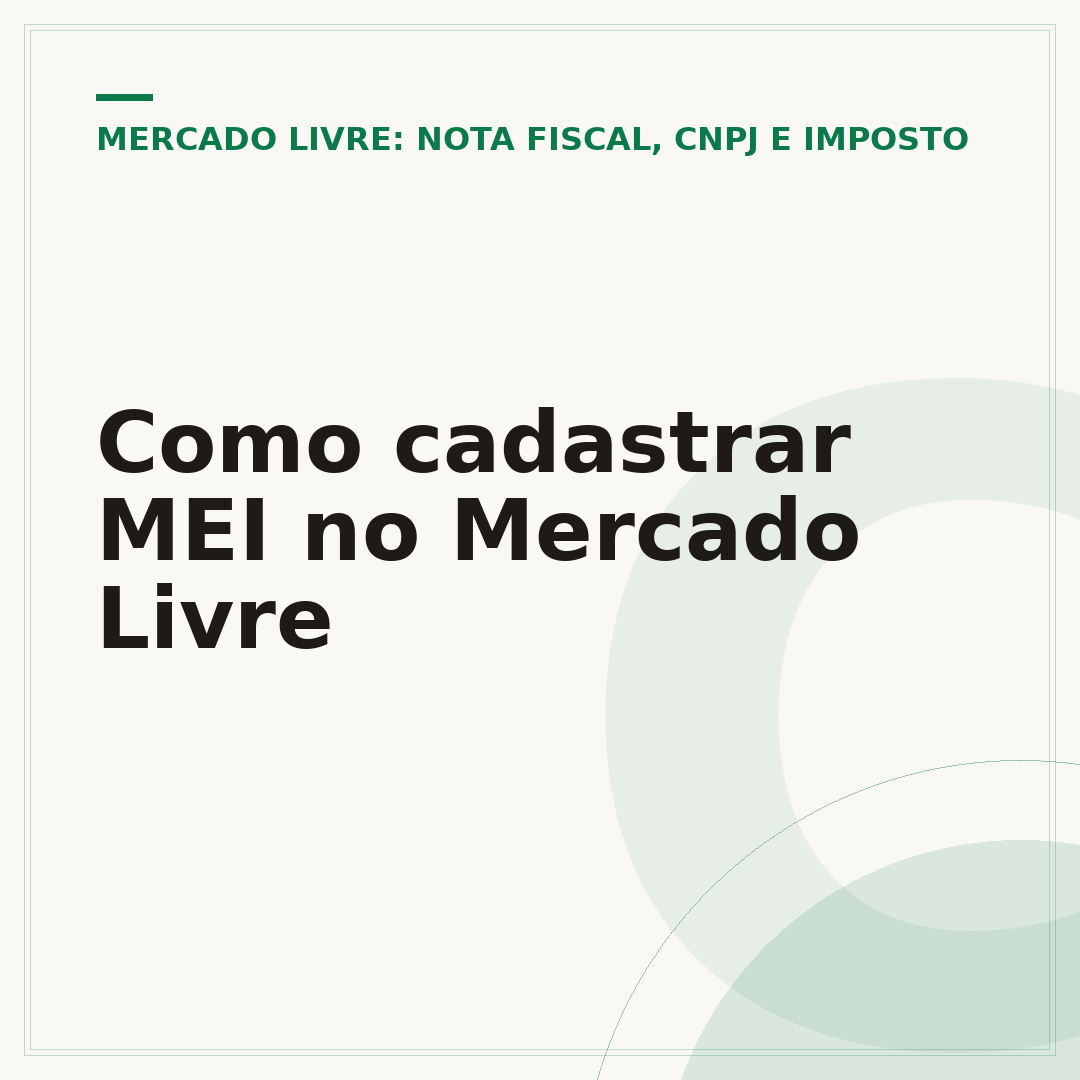 Como cadastrar MEI no Mercado Livre