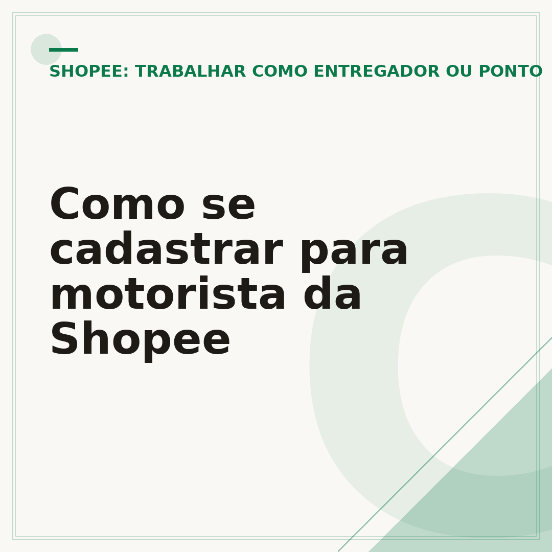 Como se cadastrar para motorista da Shopee
