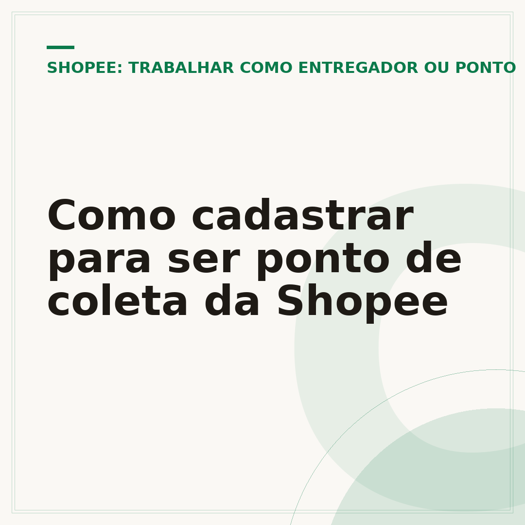 Como cadastrar para ser ponto de coleta da Shopee
