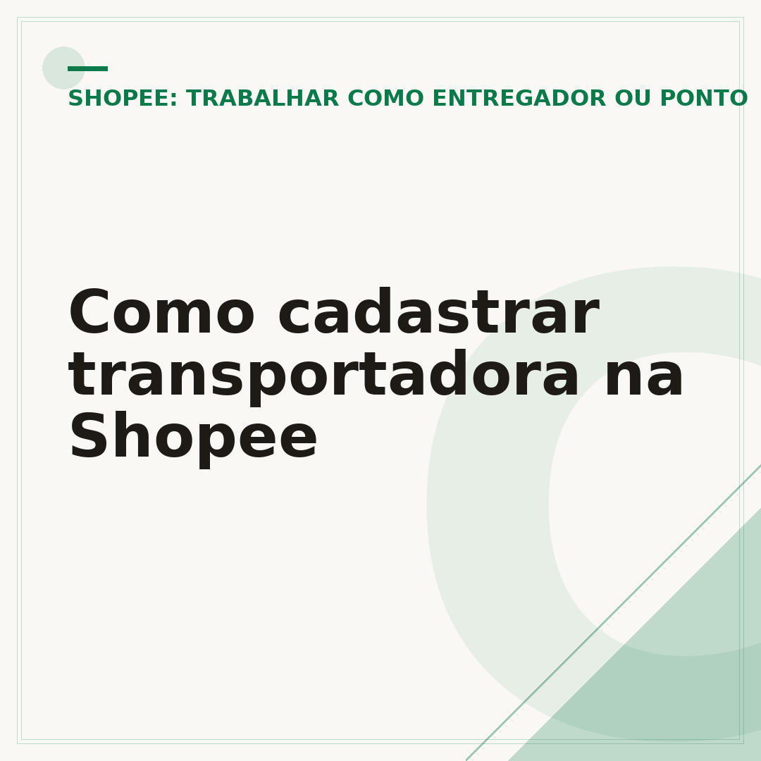 Como cadastrar transportadora na Shopee