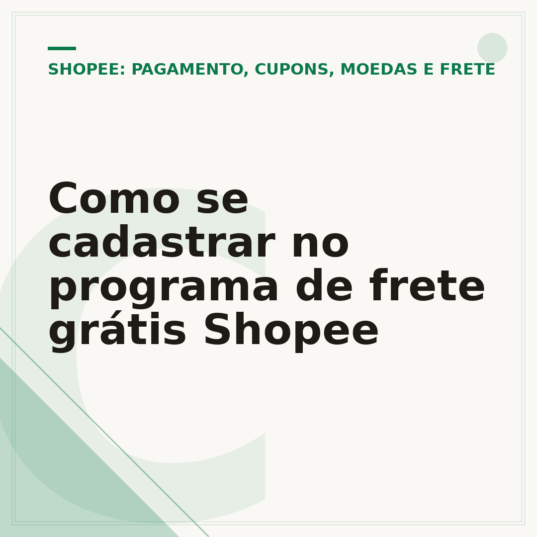 Como se cadastrar no programa de frete grátis Shopee