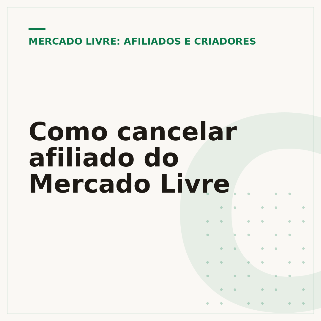 Como cancelar afiliado do Mercado Livre