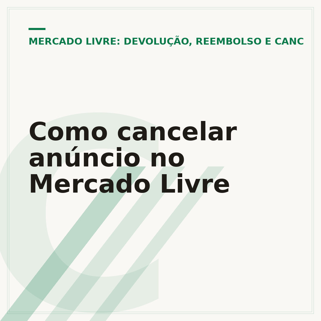 Como cancelar anúncio no Mercado Livre