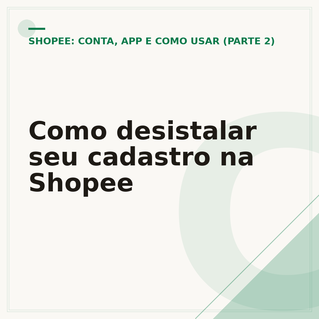Como desistalar seu cadastro na Shopee
