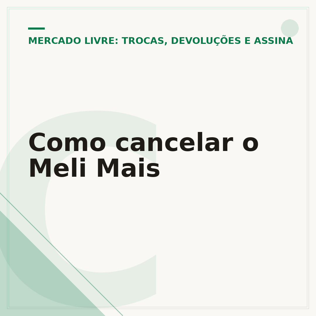 Como cancelar o Meli Mais