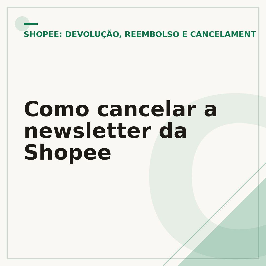 Como cancelar a newsletter da Shopee