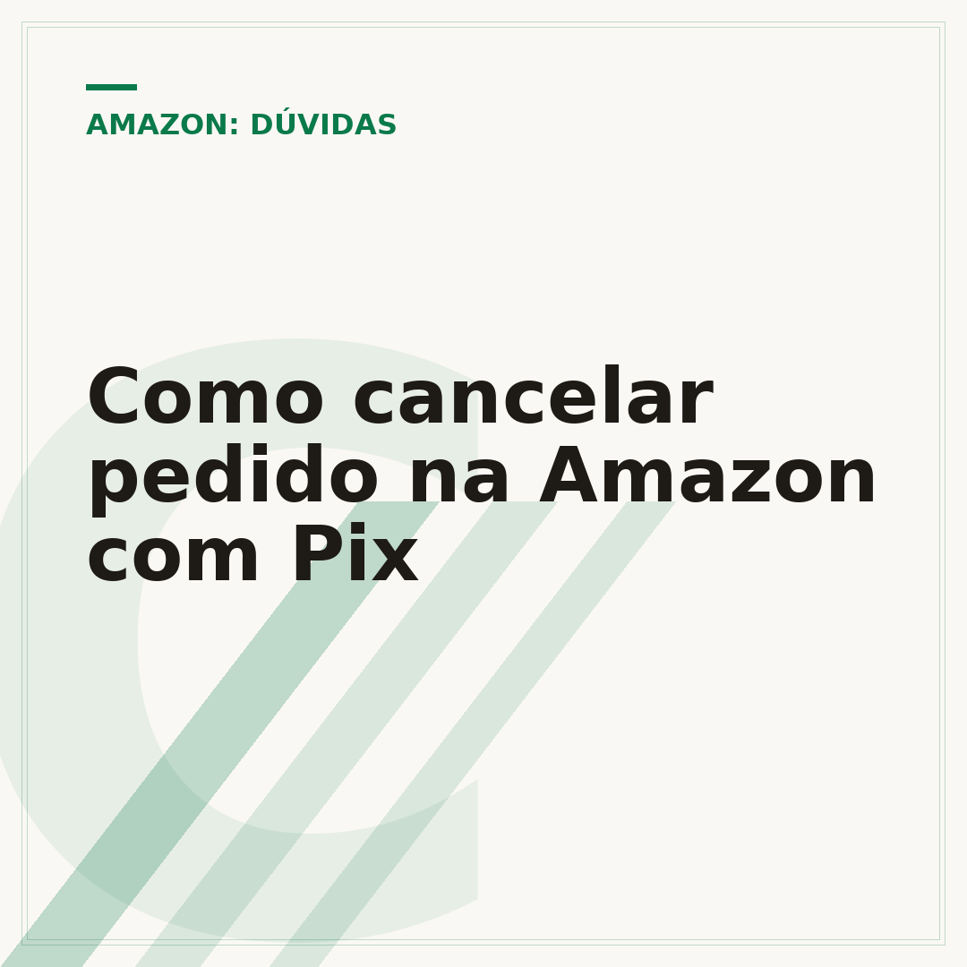 Como cancelar pedido na Amazon com Pix