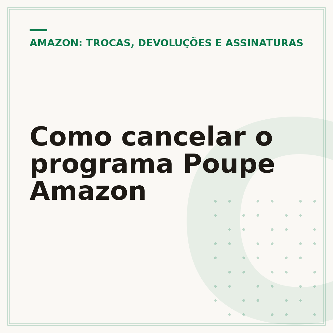Como cancelar o programa Poupe Amazon