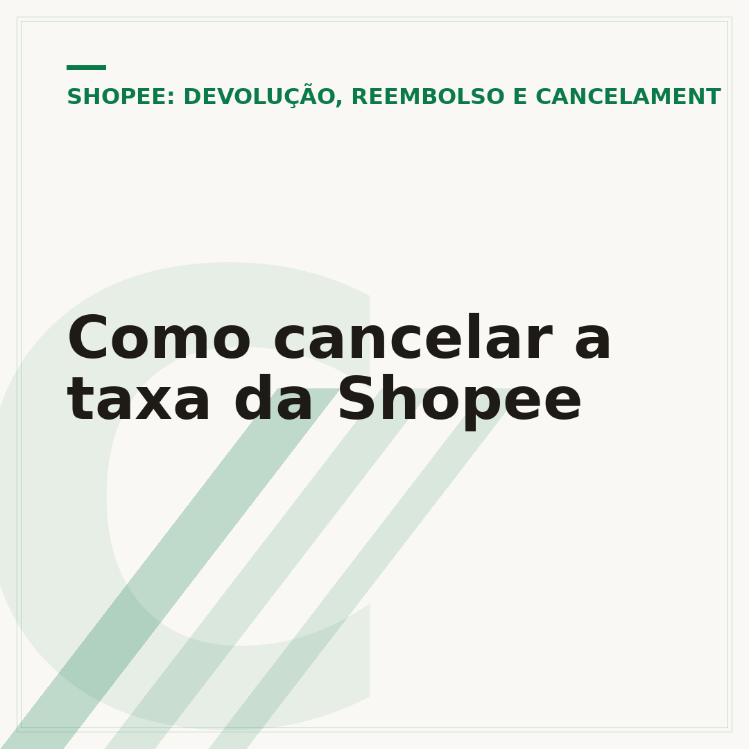 Como cancelar a taxa da Shopee