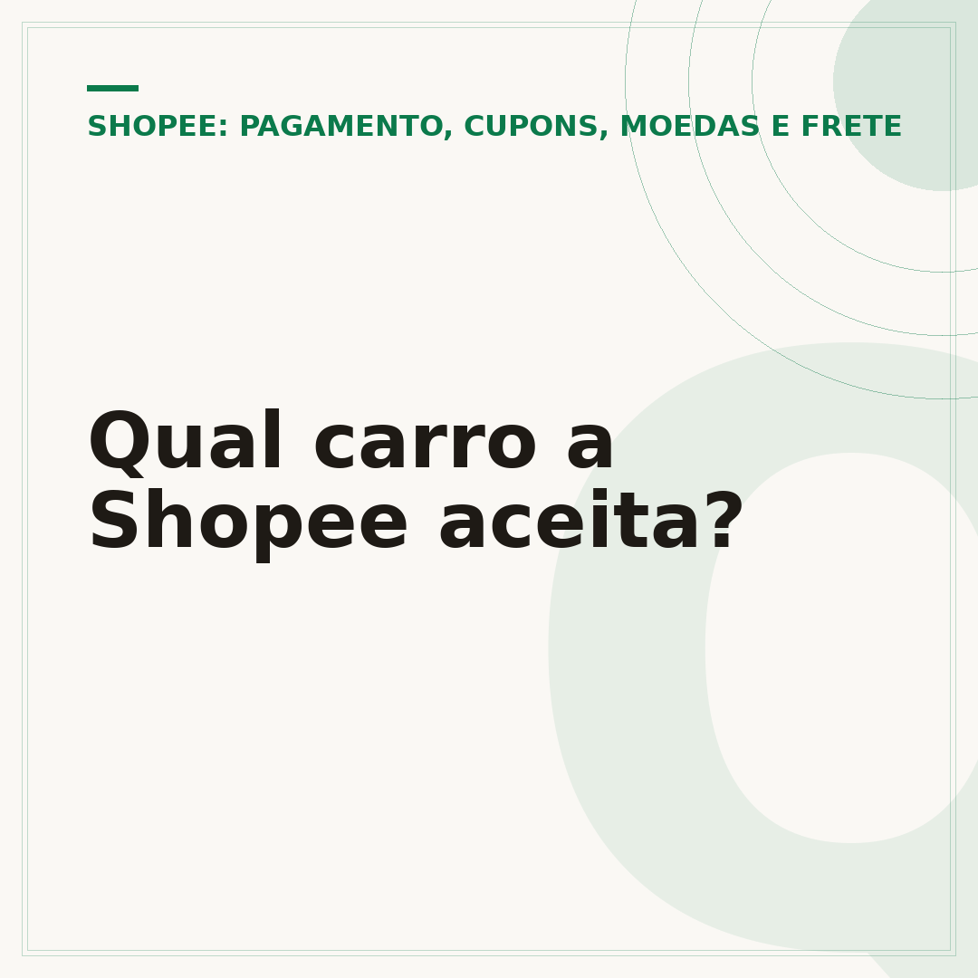 Qual carro a Shopee aceita?