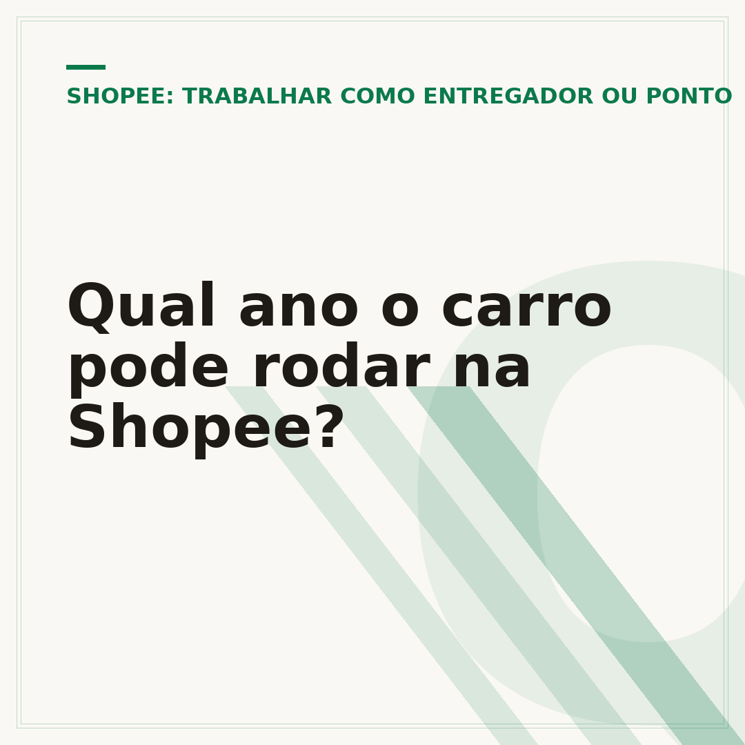 Qual ano o carro pode rodar na Shopee?