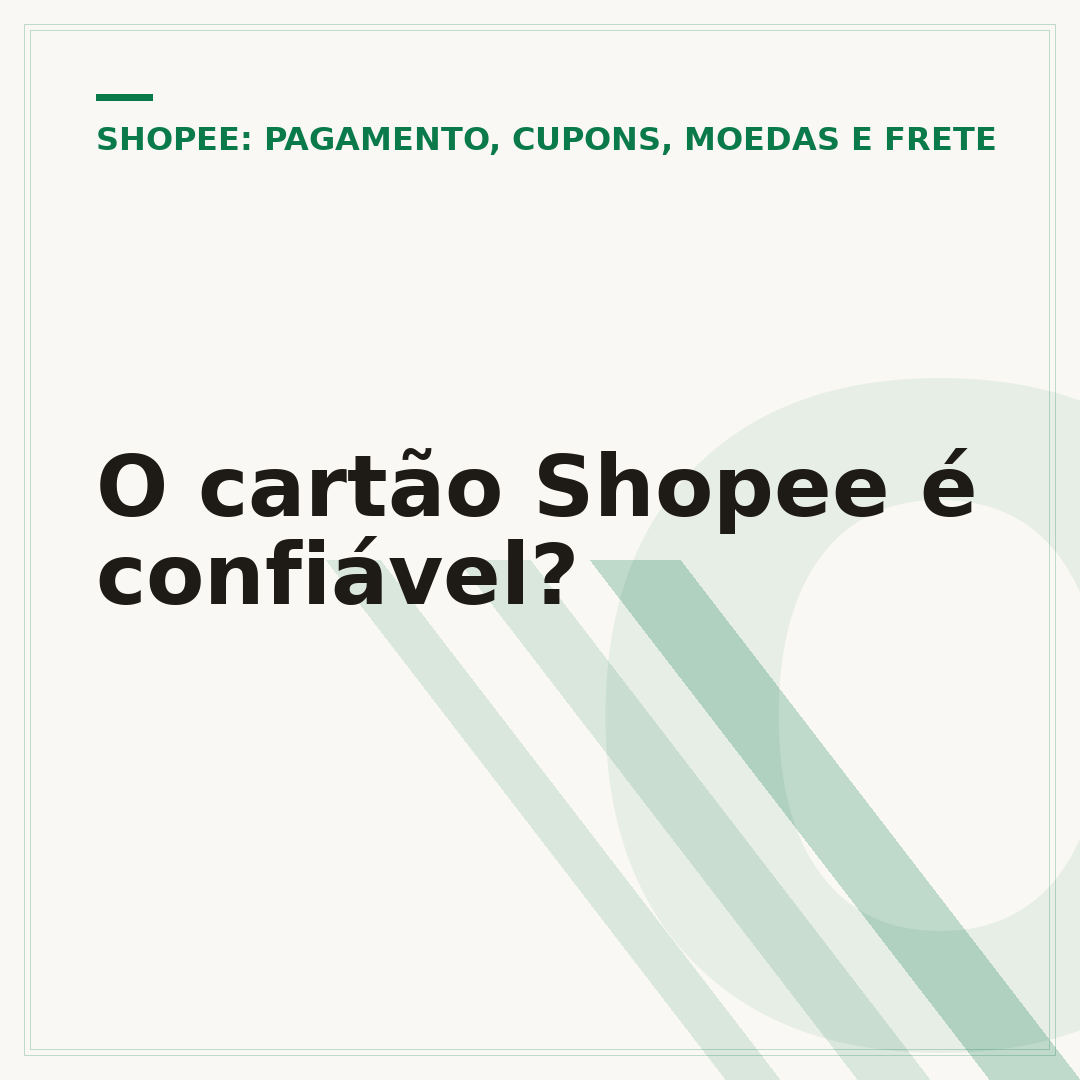 O cartão Shopee é confiável?