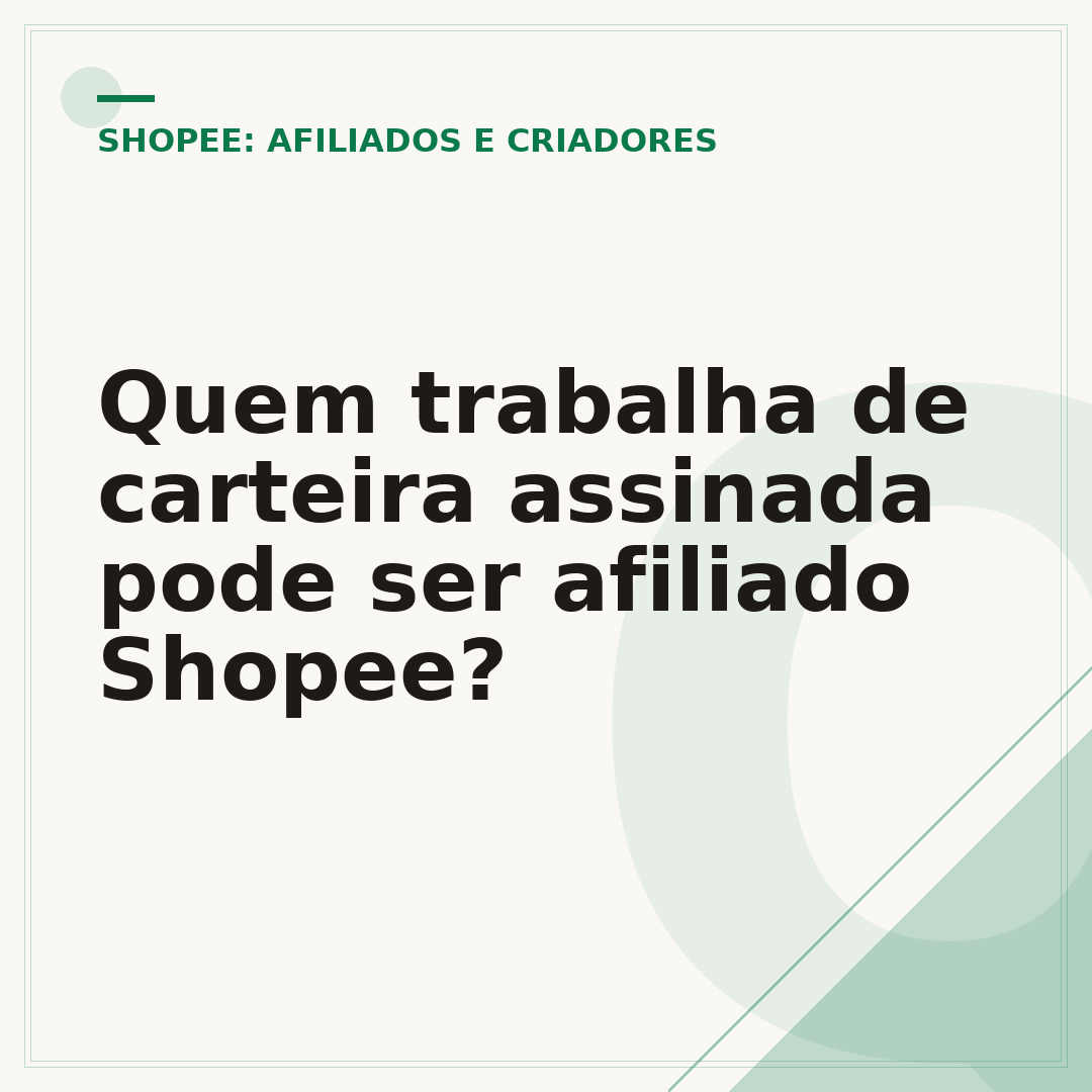 Quem trabalha de carteira assinada pode ser afiliado Shopee?