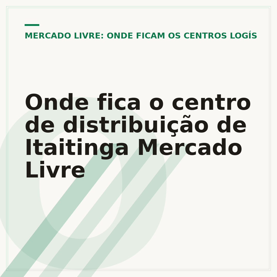 Onde fica o centro de distribuição de Itaitinga Mercado Livre