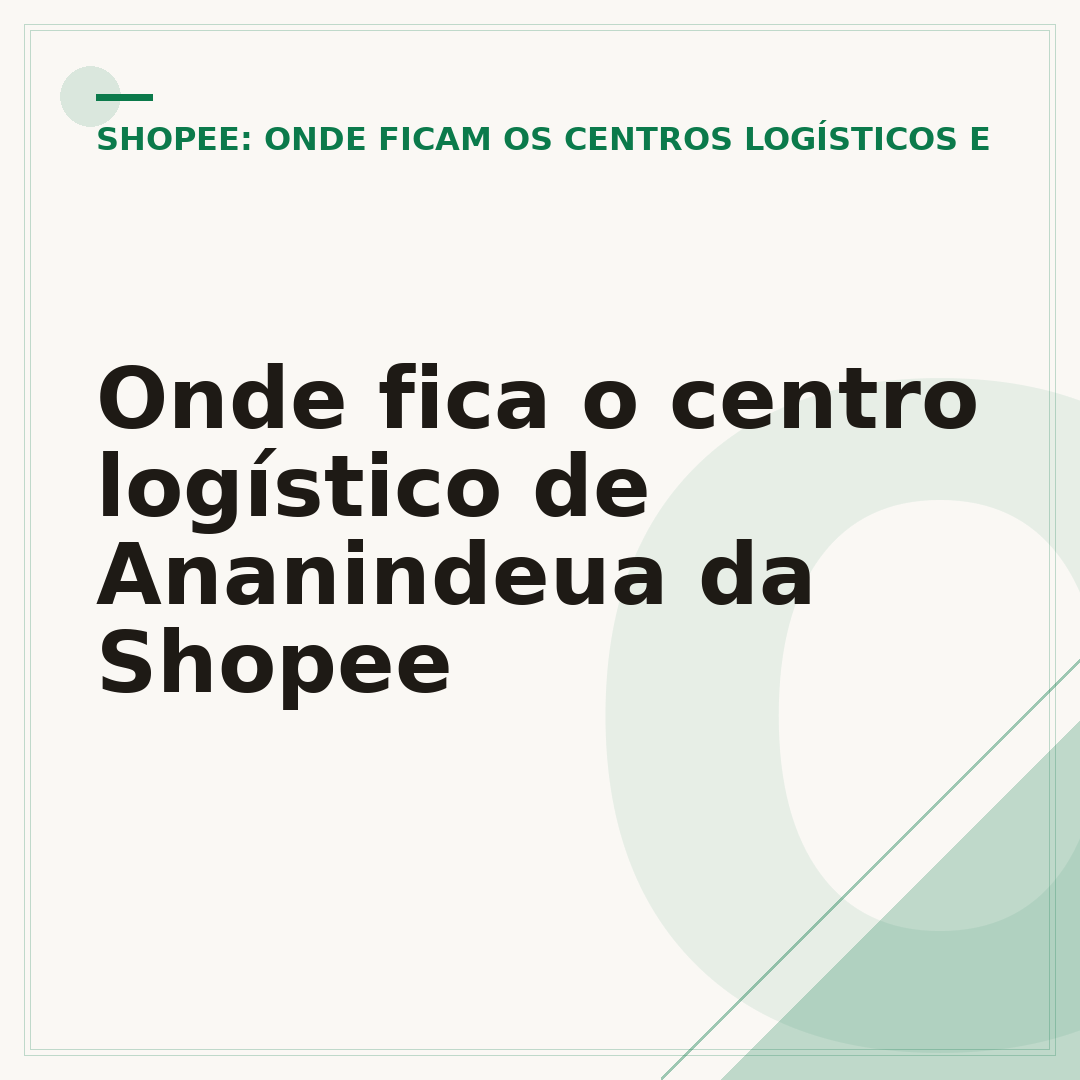 Onde fica o centro logístico de Ananindeua da Shopee