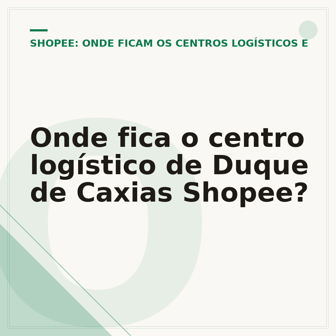 Onde fica o centro logístico de Duque de Caxias Shopee?