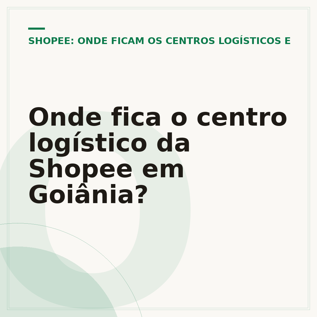 Onde fica o centro logístico da Shopee em Goiânia?