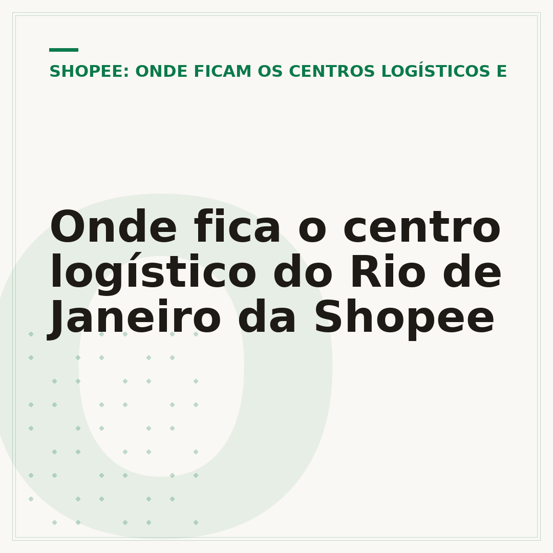 Onde fica o centro logístico do Rio de Janeiro da Shopee