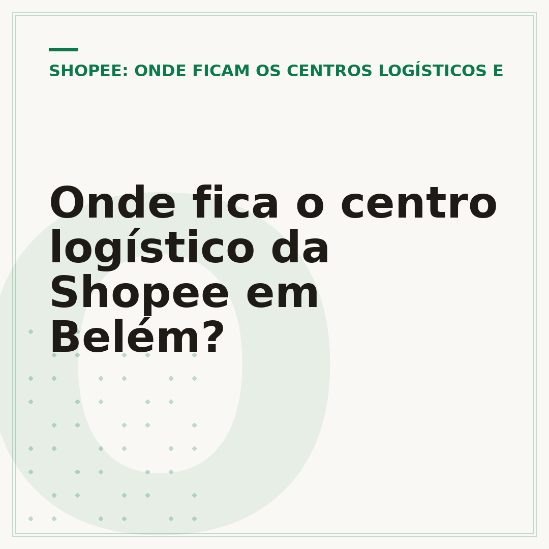 Onde fica o centro logístico da Shopee em Belém?