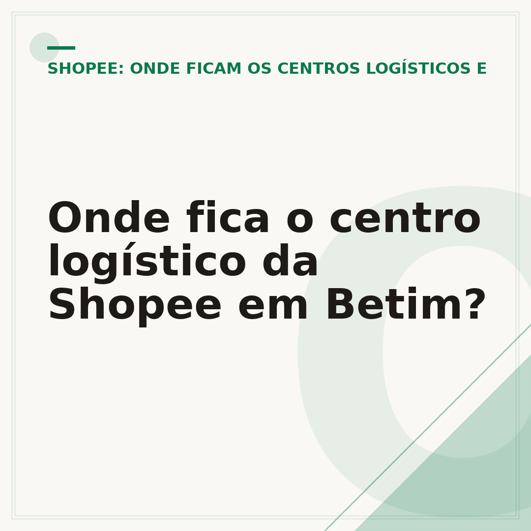 Onde fica o centro logístico da Shopee em Betim?