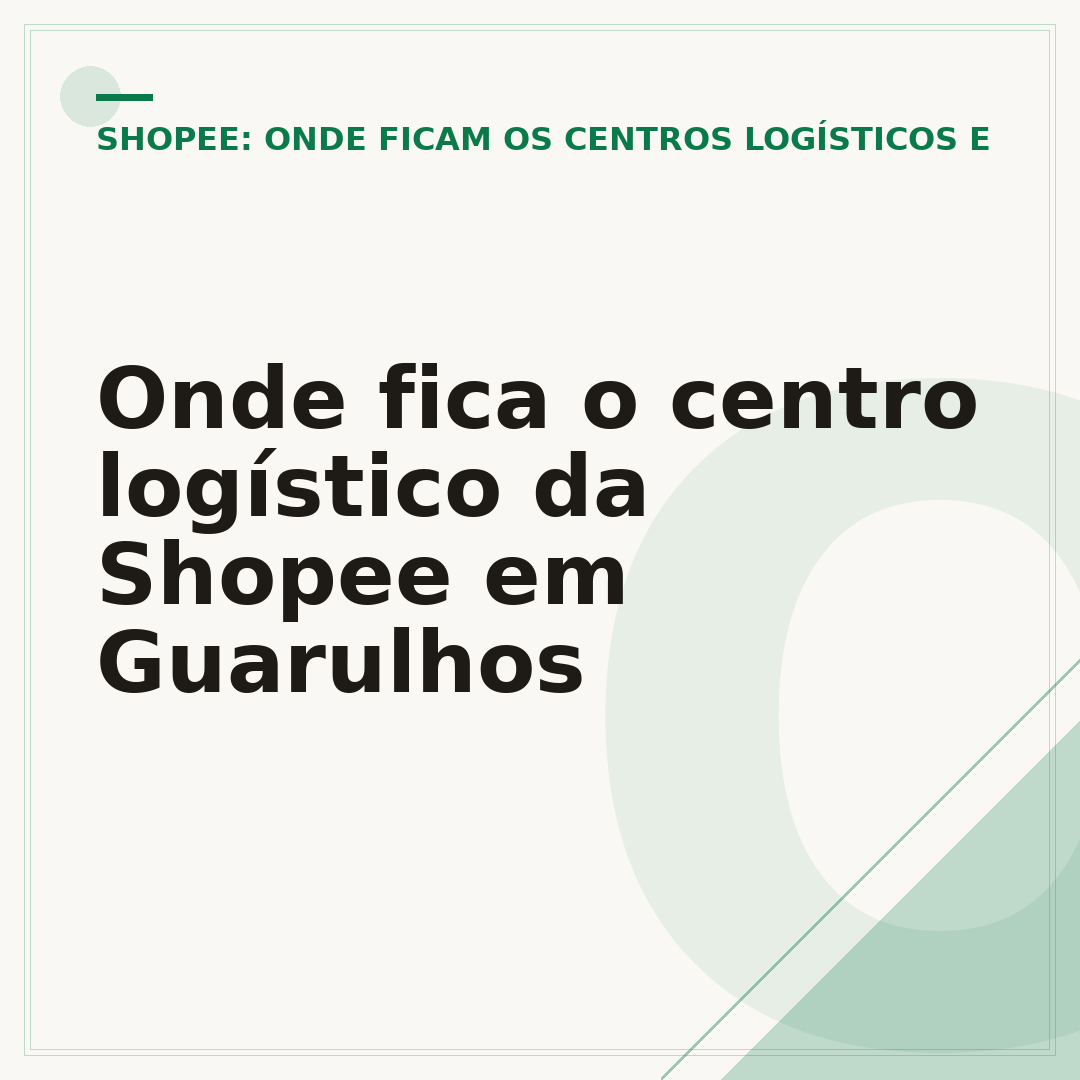 Onde fica o centro logístico da Shopee em Guarulhos