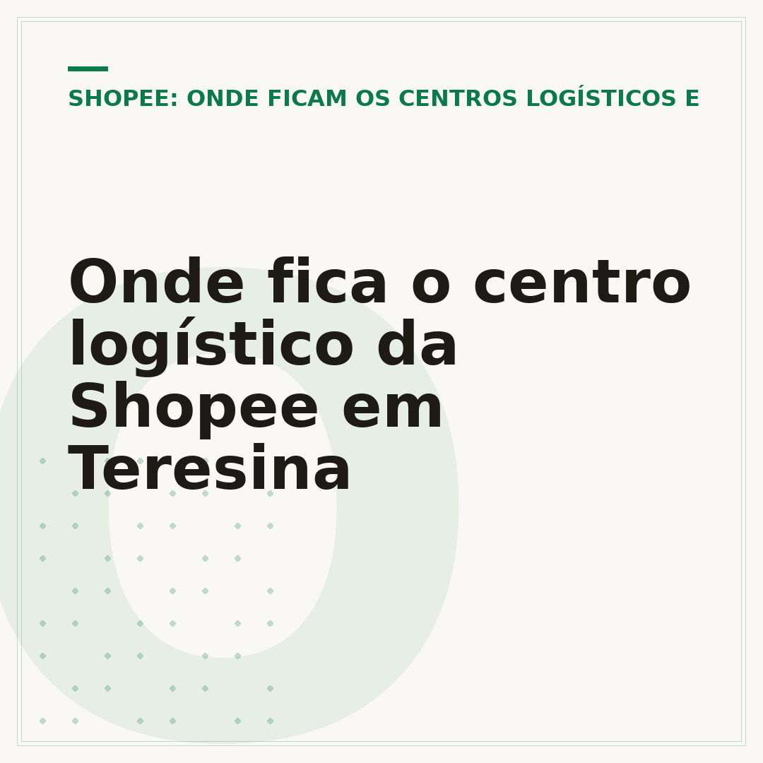 Onde fica o centro logístico da Shopee em Teresina