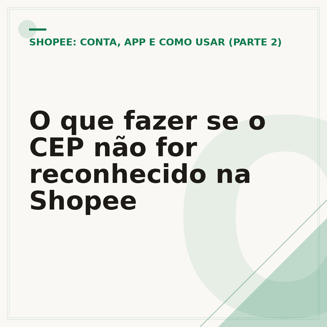 O que fazer se o CEP não for reconhecido na Shopee