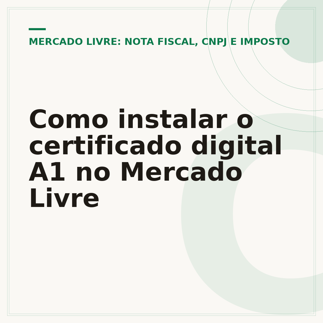 Como instalar o certificado digital A1 no Mercado Livre