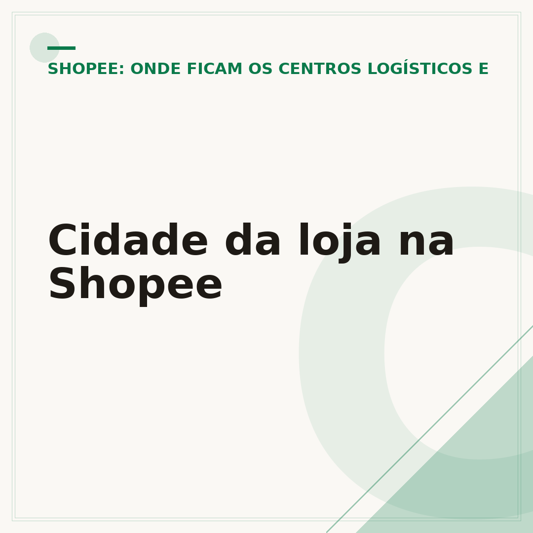 Cidade da loja na Shopee
