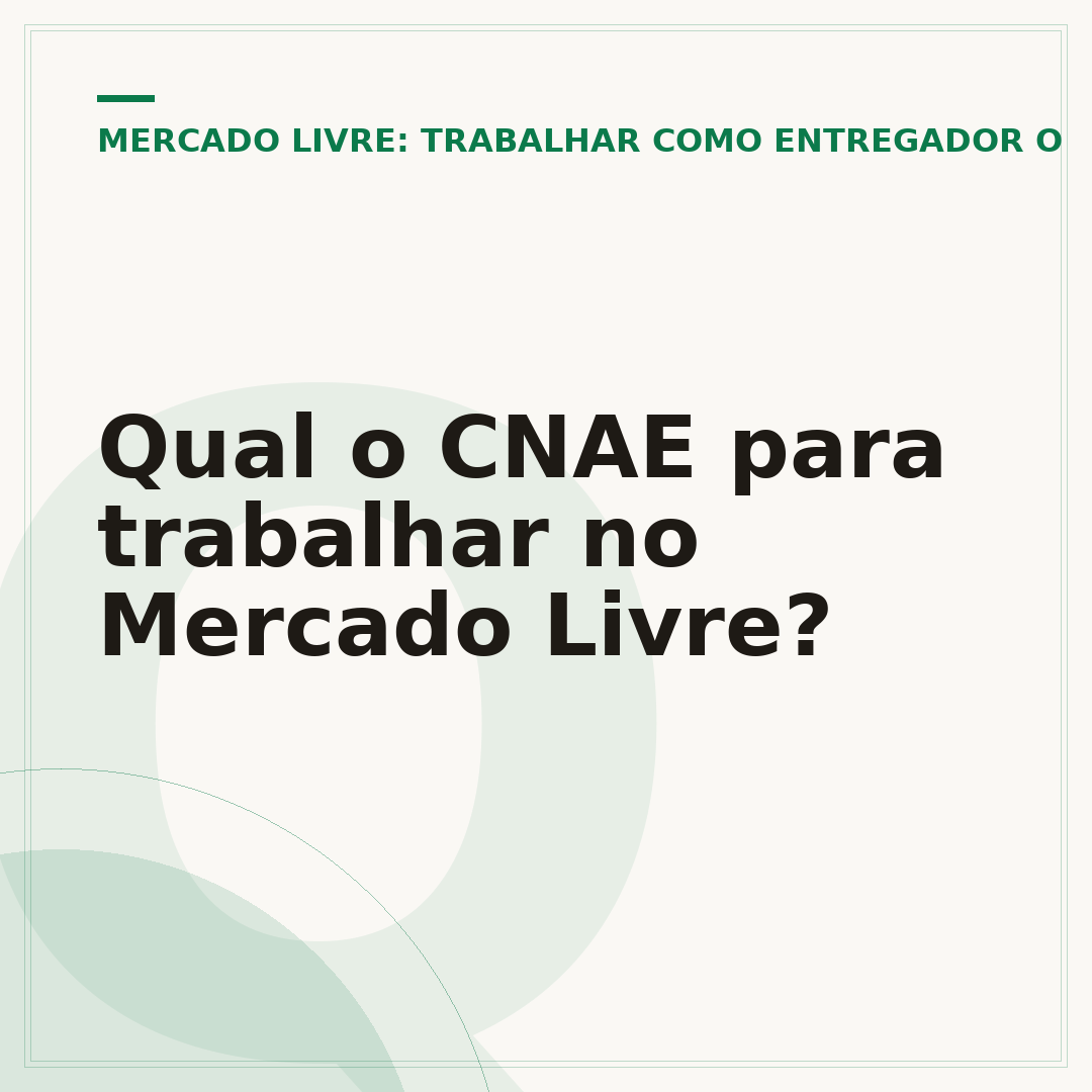 Qual o CNAE para trabalhar no Mercado Livre?