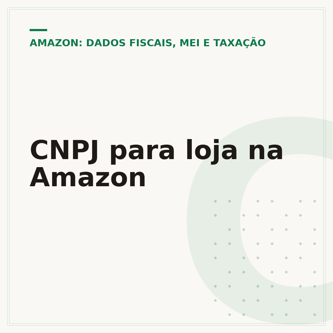 CNPJ para loja na Amazon
