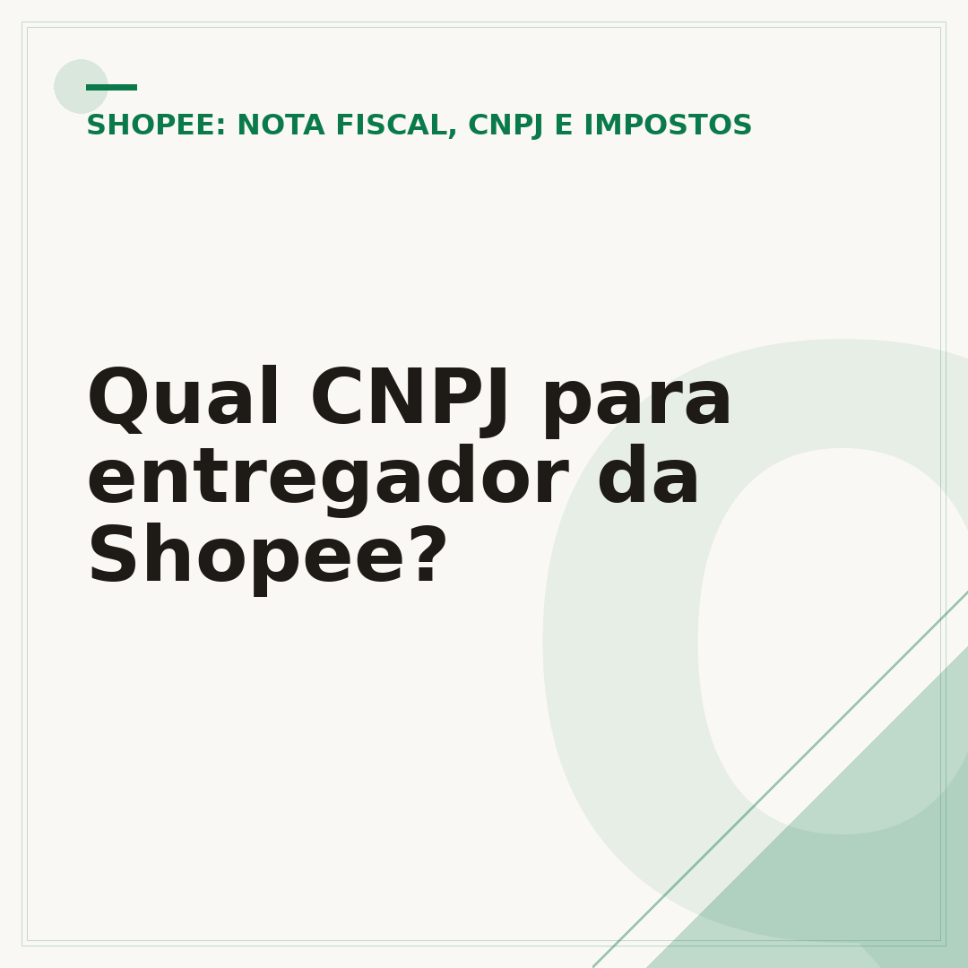 Qual CNPJ para entregador da Shopee?