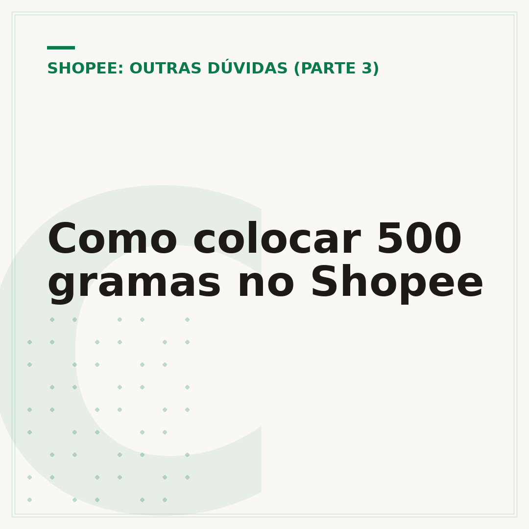 Como colocar 500 gramas no Shopee