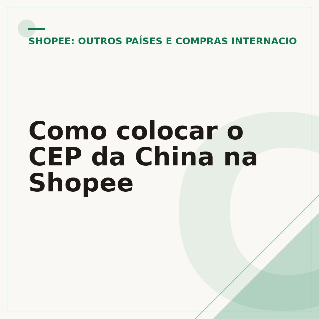 Como colocar o CEP da China na Shopee