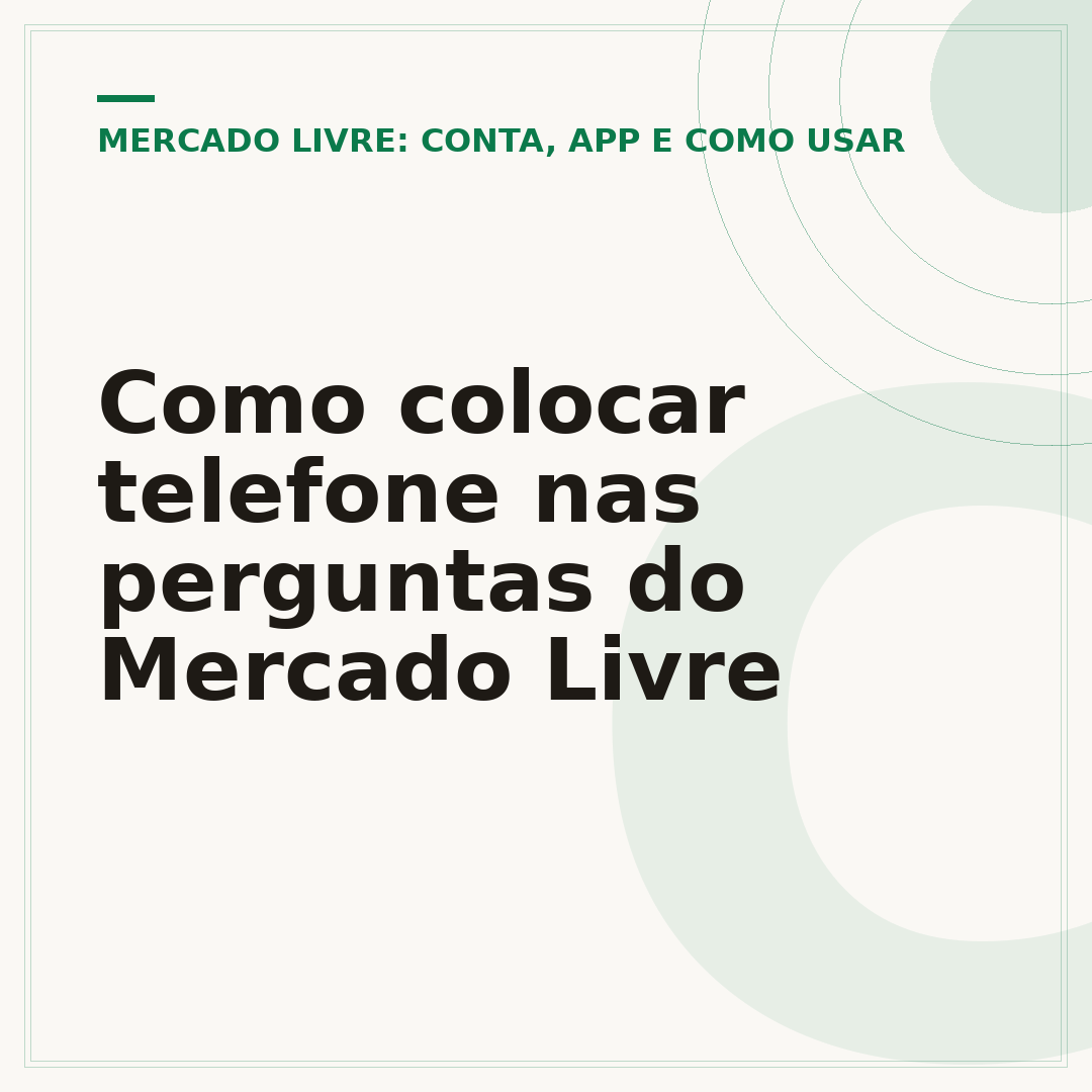 Como colocar telefone nas perguntas do Mercado Livre