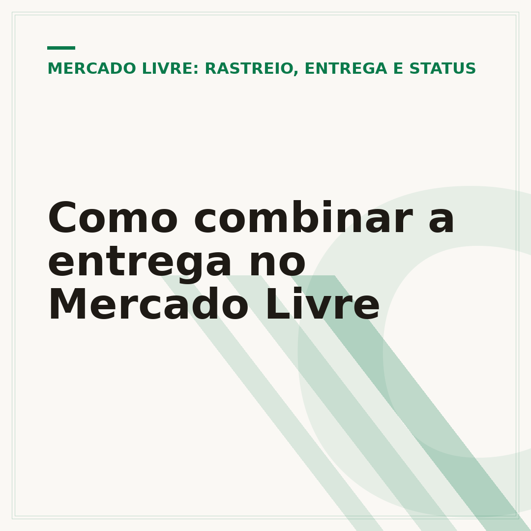 Como combinar a entrega no Mercado Livre