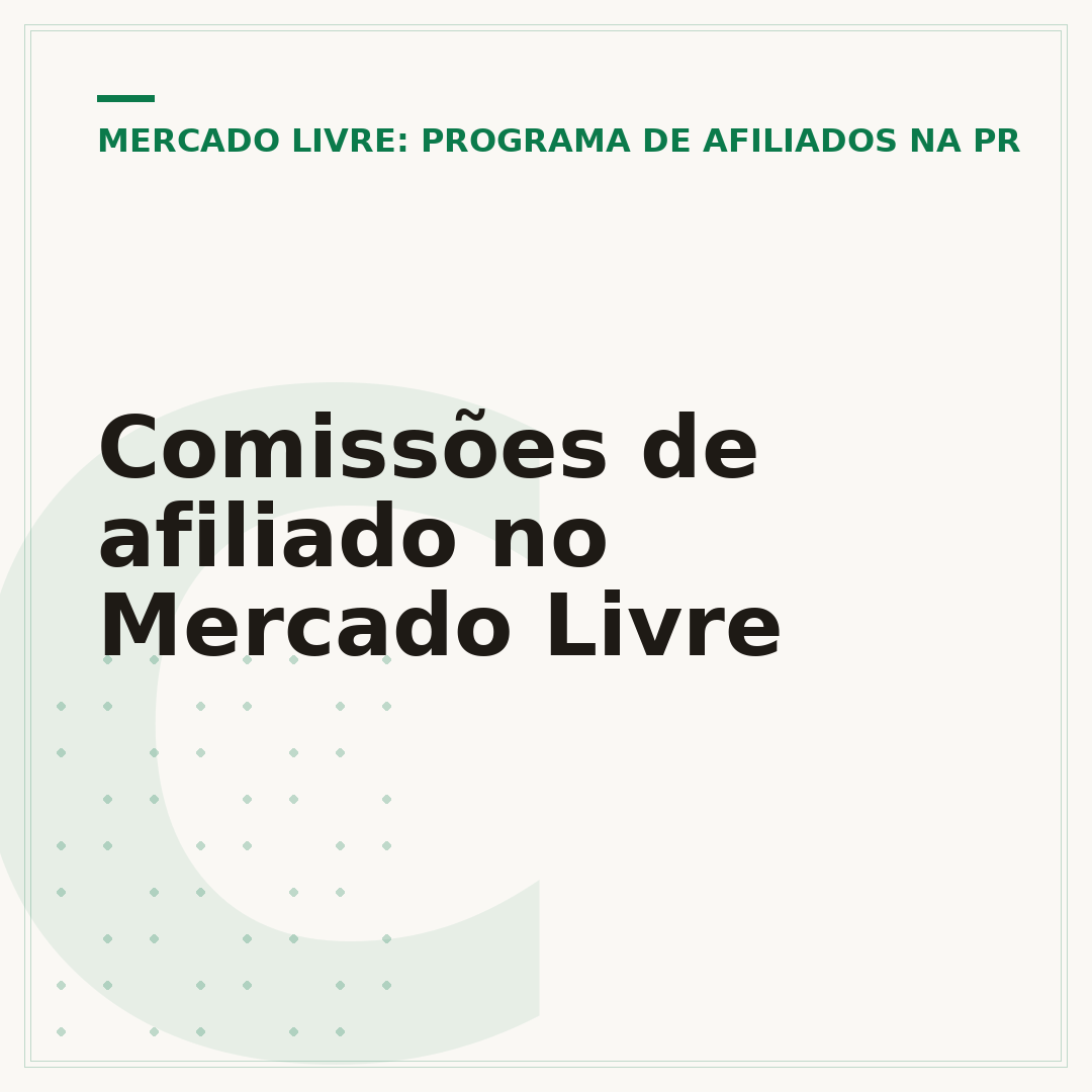 Comissões de afiliado no Mercado Livre