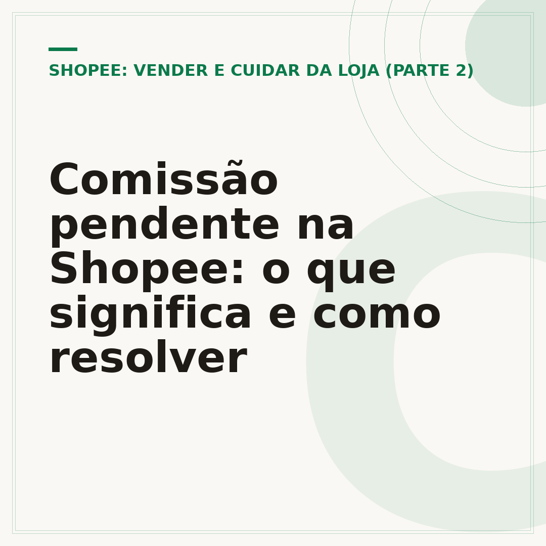 Comissão pendente na Shopee: o que significa e como resolver