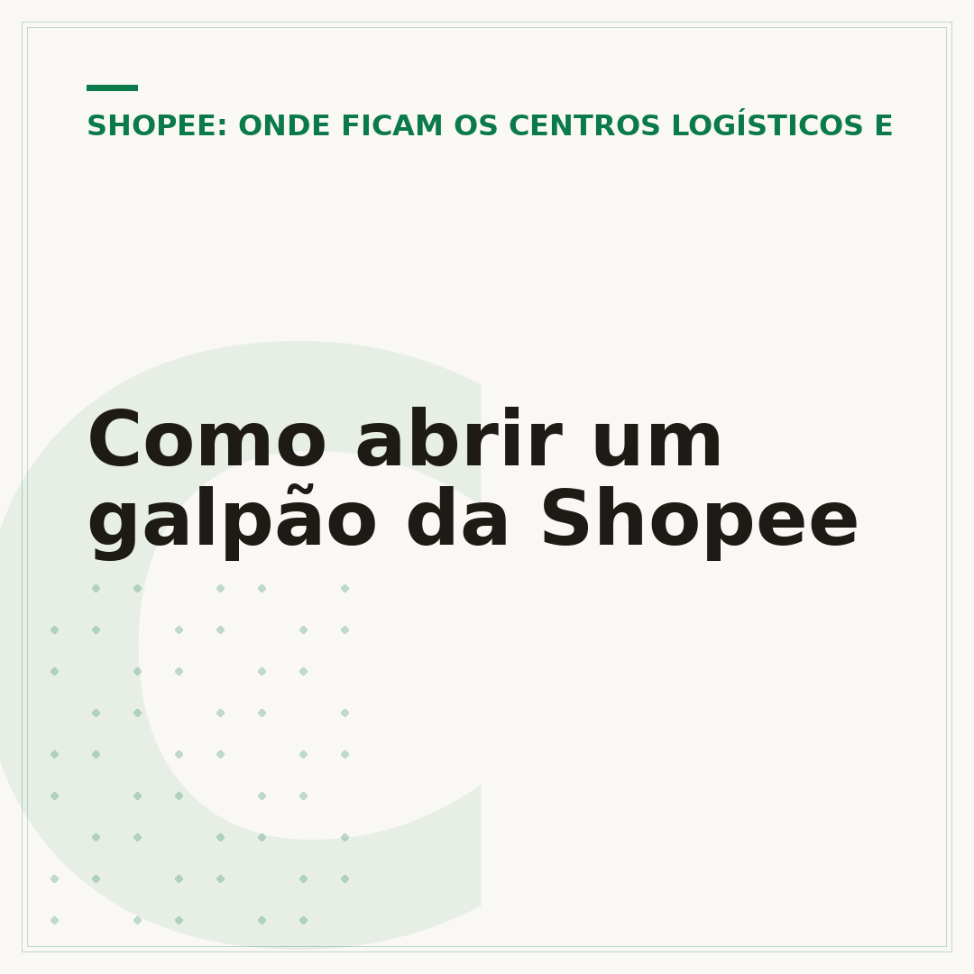 Como abrir um galpão da Shopee