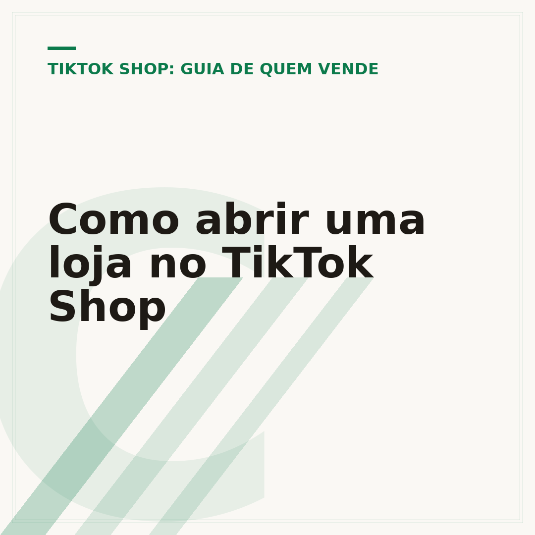 Como abrir uma loja no TikTok Shop