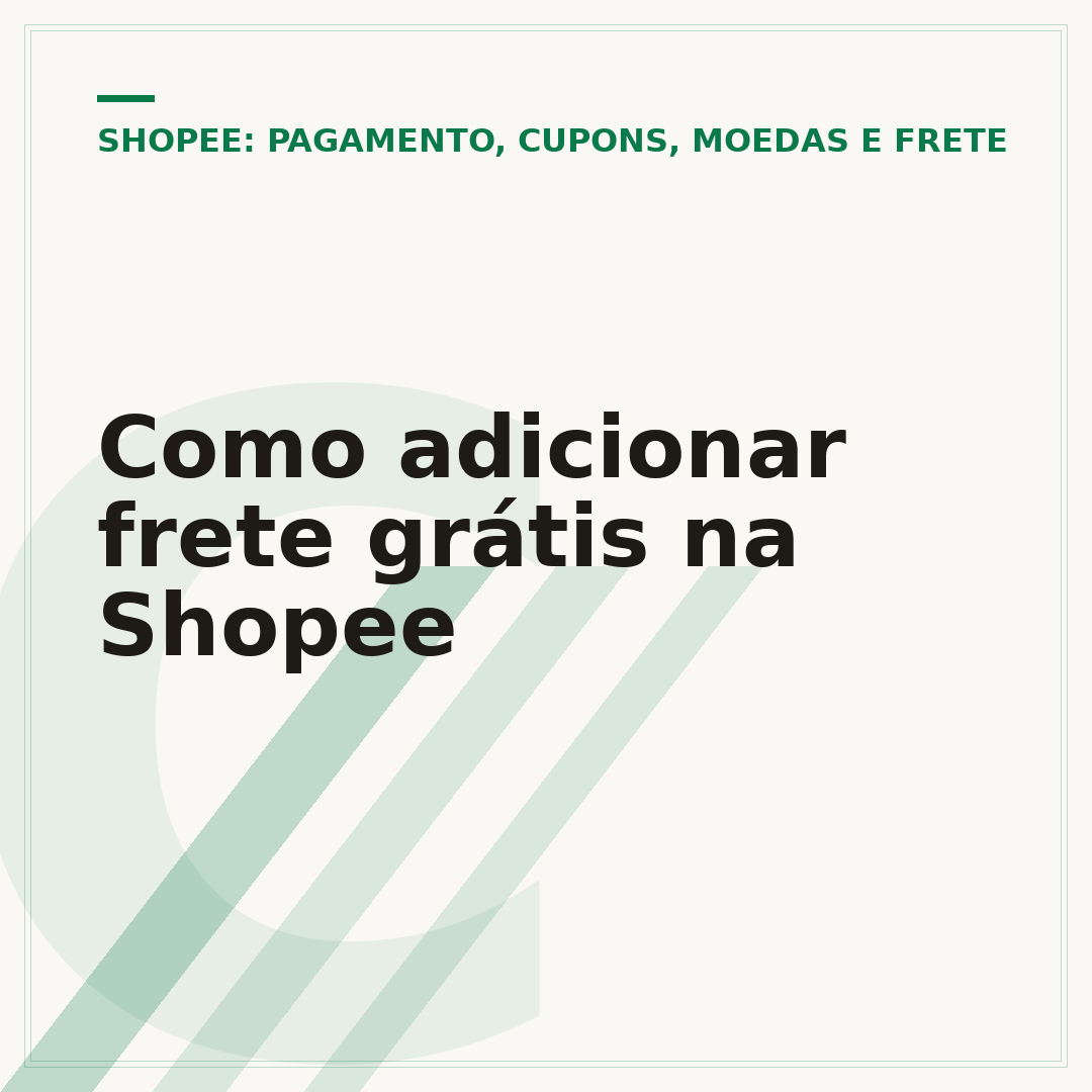 Como adicionar frete grátis na Shopee