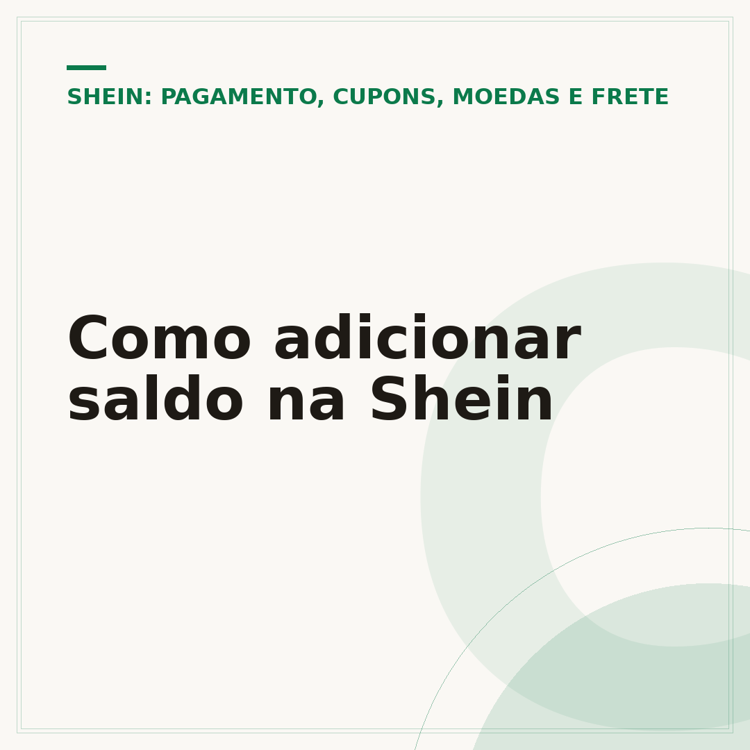 Como adicionar saldo na Shein
