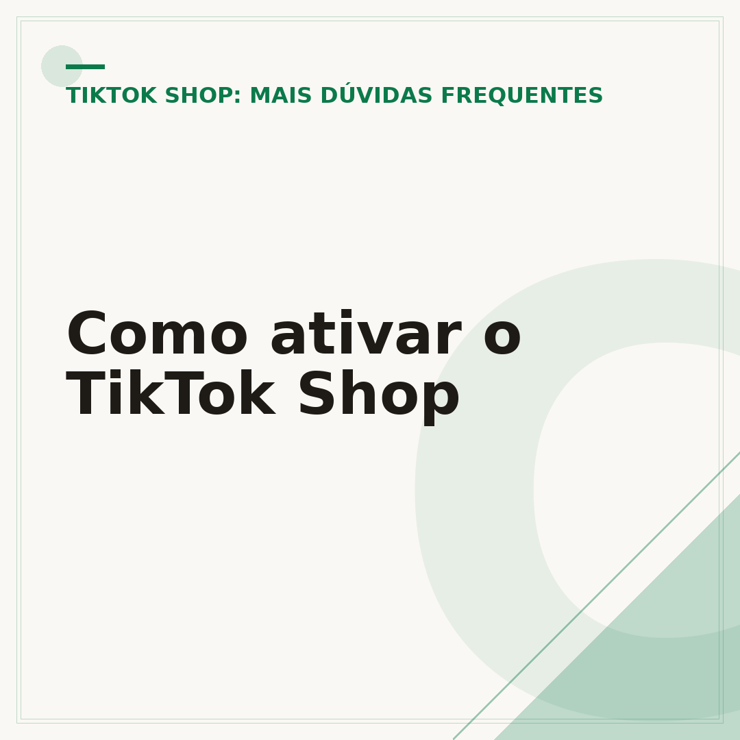 Como ativar o TikTok Shop